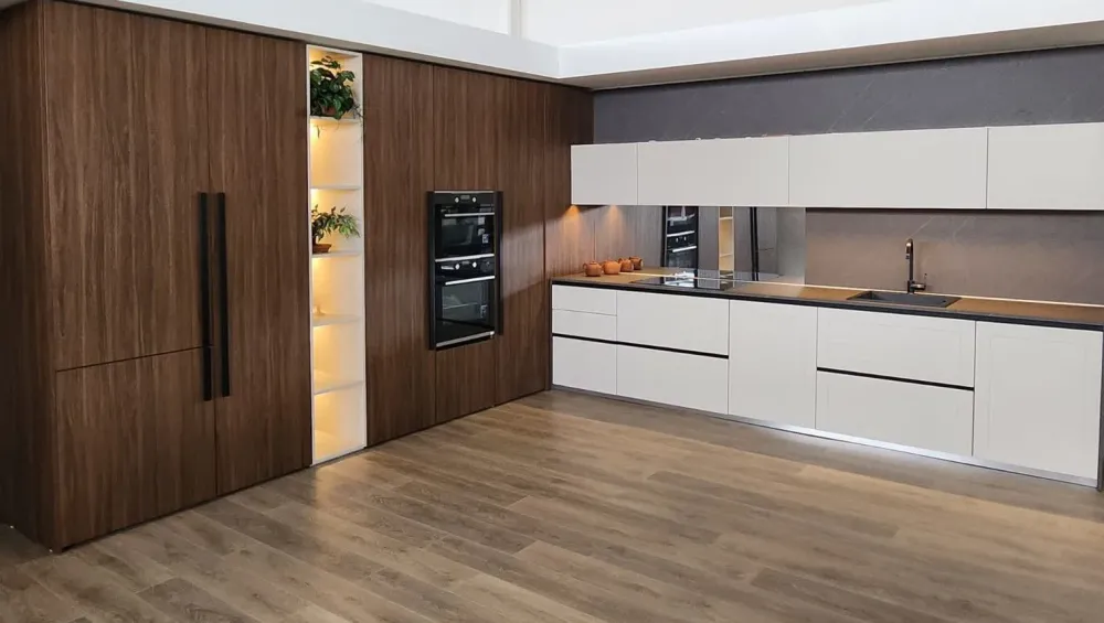 Cucina ad angolo in laccato opaco modello Crono7 ad un prezzo riservato^Artigianale Hot