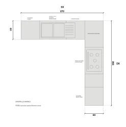 Hot Cucina ad angolo in laccata opaco rovere chiaro Pura a prezzo scontato Cucine Ad Angolo|Cucine Design