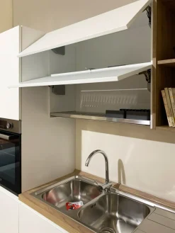 Hot Cucina ad angolo in laccata opaco rovere chiaro Pura a prezzo scontato Cucine Ad Angolo|Cucine Design