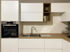 Hot Cucina ad angolo in laccata opaco rovere chiaro Pura a prezzo scontato Cucine Ad Angolo|Cucine Design