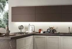Arredo3 Cucina ad angolo in laccata opaco bianca Frame a prezzo scontato- Cucine Ad Angolo