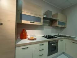 Arrex Cucina ad angolo in laminato materico rovere chiaro Papavero  a prezzo ribassato- Cucine Ad Angolo|Cucine Moderne