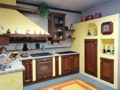 Cucina ad angolo in legno rovere moro Prezzemolo a prezzo ribassato^Oldline