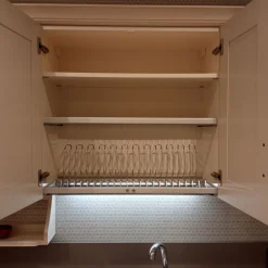 Cucina ad angolo in legno magnolia Madeleine a prezzo ribassato^Scavolini Discount