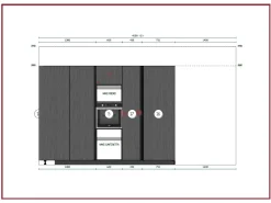 Cucina ad angolo in legno altri colori Kalì quadra a prezzo ribassato^Arredo3 Online
