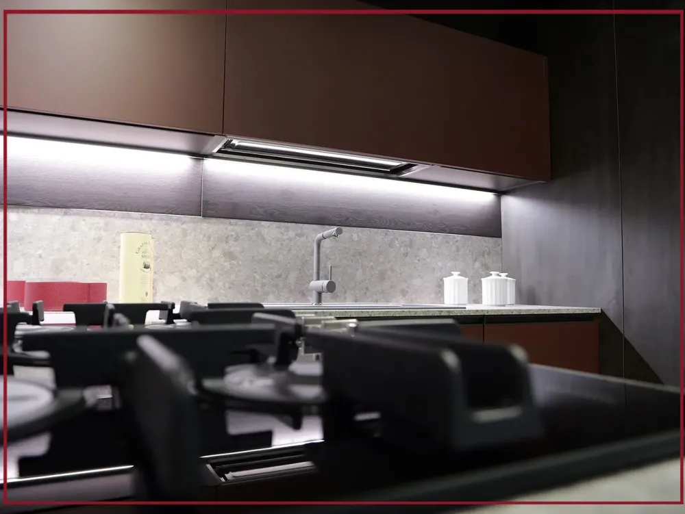 Cucina ad angolo in legno altri colori Kalì quadra a prezzo ribassato^Arredo3 Online