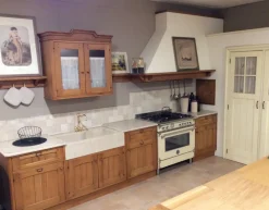 Sale Cucina ad angolo in legno rovere chiaro Rovere a prezzo ribassato Cucine Ad Angolo