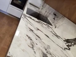 New Cucina ad angolo in polimerico opaco bianca Expo a prezzo scontato Cucine Ad Angolo|Cucine Design