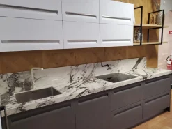 New Cucina ad angolo in polimerico opaco bianca Expo a prezzo scontato Cucine Ad Angolo|Cucine Design