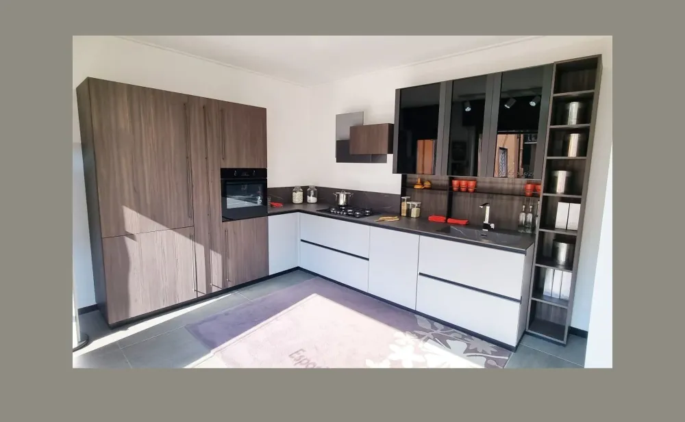 Stosa Cucina ad angolo in polimerico opaco altri colori Metropolis a prezzo scontato- Cucine Ad Angolo|Cucine Moderne