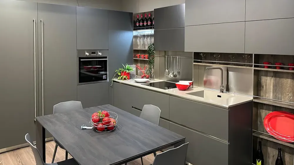 Cucina ad angolo in polimerico a prezzo ribassato 49%^La casa moderna New