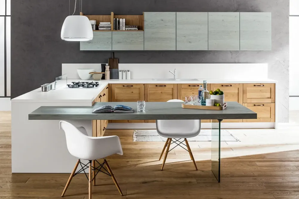 Cucina ad angolo moderna altri colori Curry^Arrex Outlet