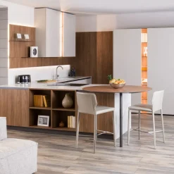 Cucina ad angolo moderna tortora Plan 01 outlet a soli 24790 Euro^Diotti.com Online