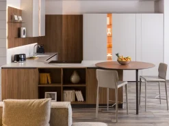 Cucina ad angolo moderna tortora Plan 01 outlet a soli 24790 Euro^Diotti.com Online