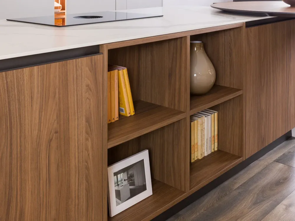 Cucina ad angolo moderna tortora Plan 01 outlet a soli 24790 Euro^Diotti.com Online