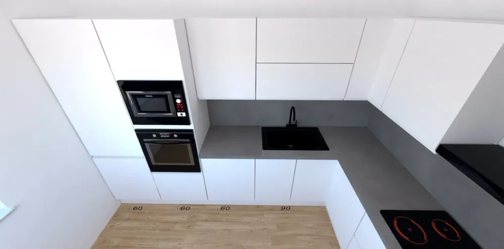 Astra Cucina ad angolo moderna Line a prezzo ribassato- Cucine Ad Angolo|Cucine Moderne