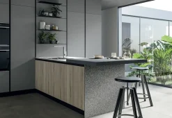 Clearance Cucina ad angolo moderna grigia Round3 Cucine Ad Angolo|Cucine Moderne