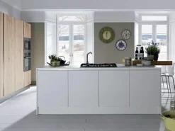 Cucina ad isola in laminato materico bianca Bea a prezzo scontato^Cucine Store Clearance