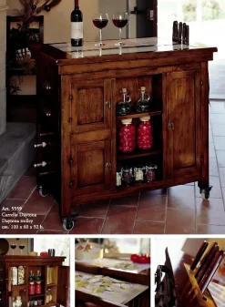 Cucina ad isola in legno noce Carrello daytona a prezzo scontato^Parlani New