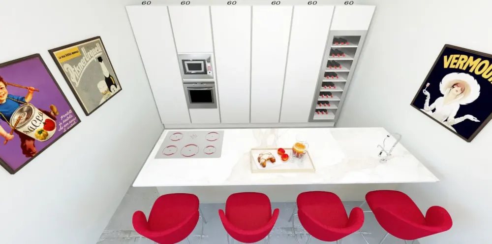 Cucina ad isola moderna Line a prezzo scontato^Astra New