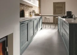 Essebi Cucina Alba classica azzurra ad isola scontata 38%- Cucine Ad Isola