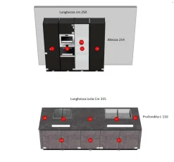 Armony Cucina altri colori design ad isola Kappa in offerta- Cucine Ad Isola|Cucine Design