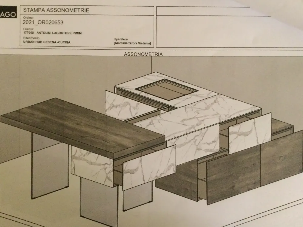 Lago Cucina altri colori design con penisola Kitchen  a soli 10580€- Cucine Con Penisola|Cucine Design