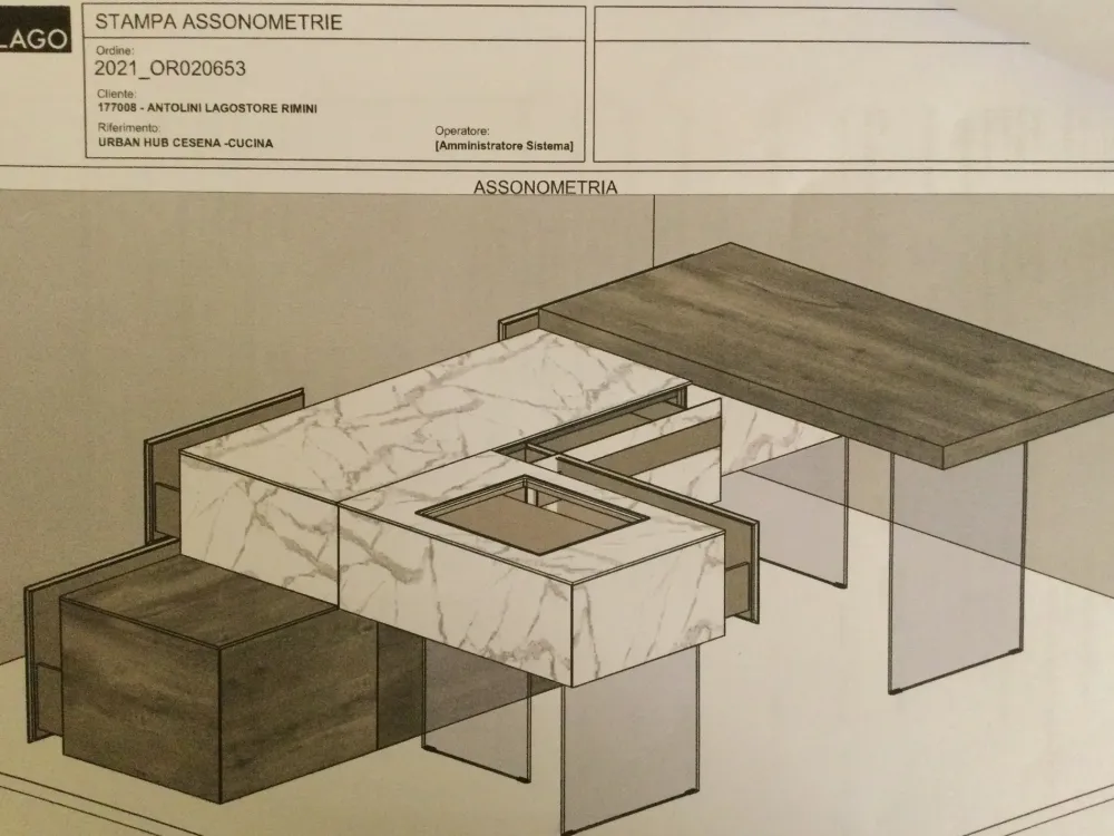 Lago Cucina altri colori design con penisola Kitchen  a soli 10580€- Cucine Con Penisola|Cucine Design