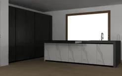 Binova Cucina altri colori design con isola Bluna luxury scontata- Cucine Ad Isola|Cucine Design