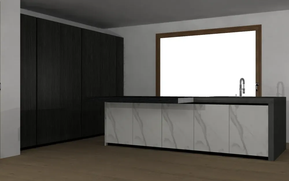 Binova Cucina altri colori design con isola Bluna luxury scontata- Cucine Ad Isola|Cucine Design