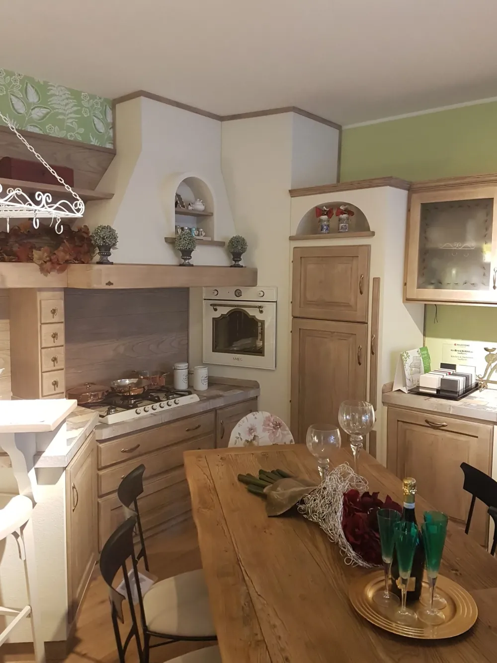 Hot Cucina altri colori in muratura ad angolo Paolina gianduia Cucine Ad Angolo