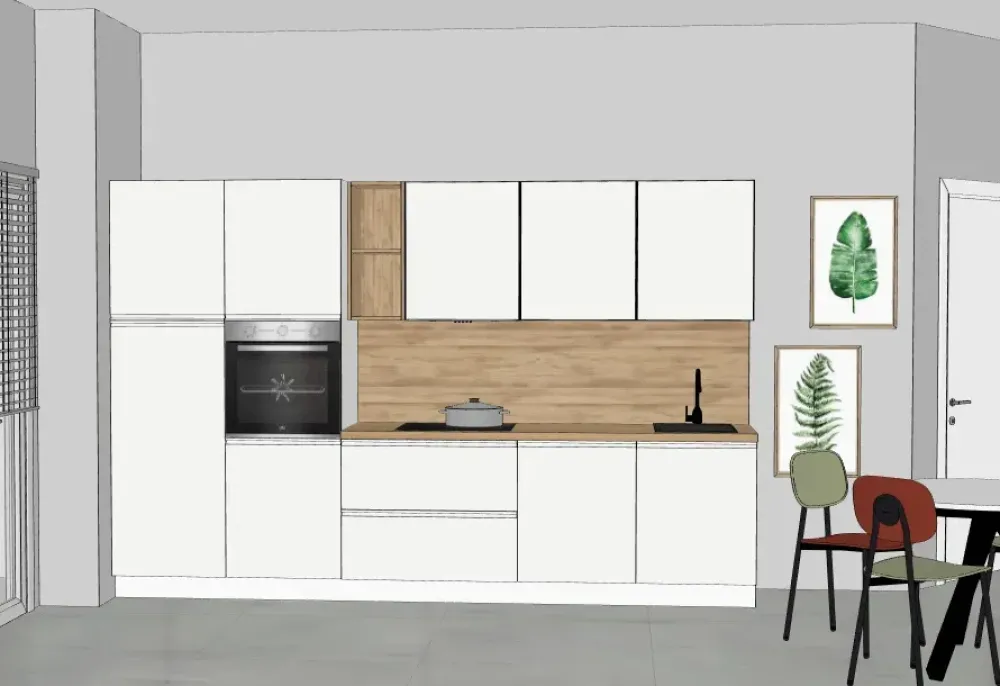 Cucina altri colori moderna lineare Smart kmaniglia a soli 4990 Euro^Gicinque New