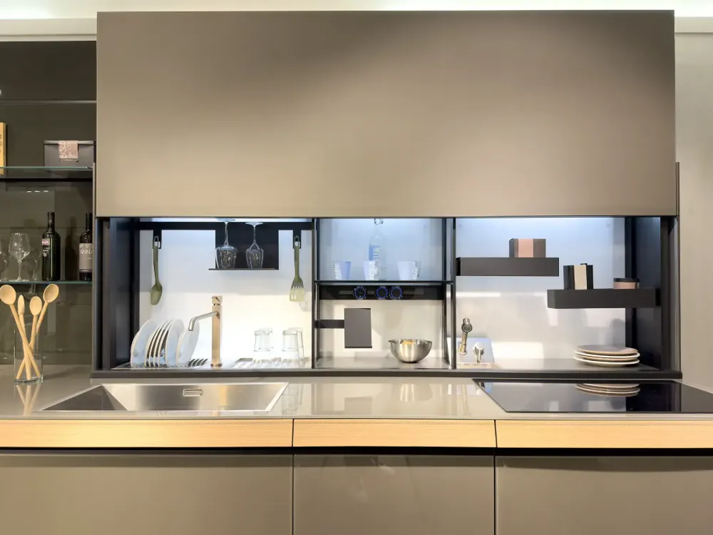 Valcucine Cucina altri colori moderna lineare Genius loci con air logica scontata- Cucine Lineari|Cucine Moderne
