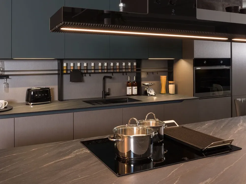 Diotti.com Cucina altri colori moderna con isola Klab 07 outlet a soli 18190 Euro- Cucine Ad Isola|Cucine Moderne