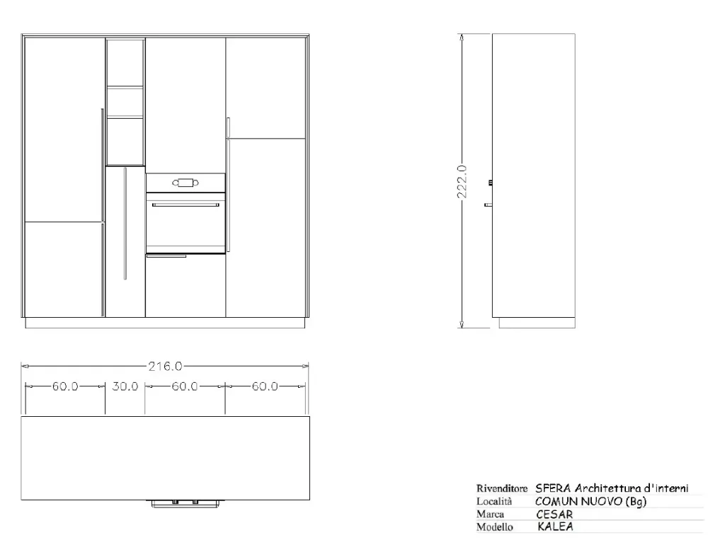 Online Cucina altri colori moderna lineare Kalea in Offerta Outlet Cucine Lineari|Cucine Moderne