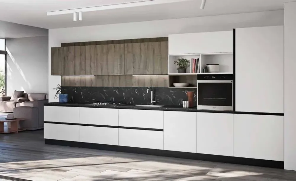 Cucina altri colori moderna lineare Easy pro scontata^Collezione esclusiva Outlet