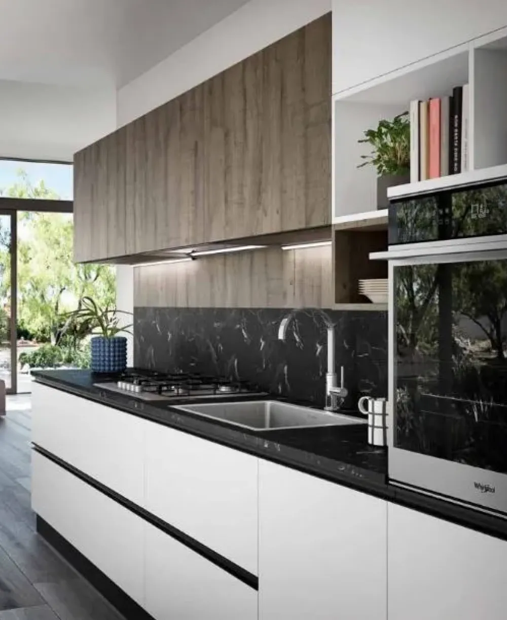 Cucina altri colori moderna lineare Easy pro scontata^Collezione esclusiva Outlet