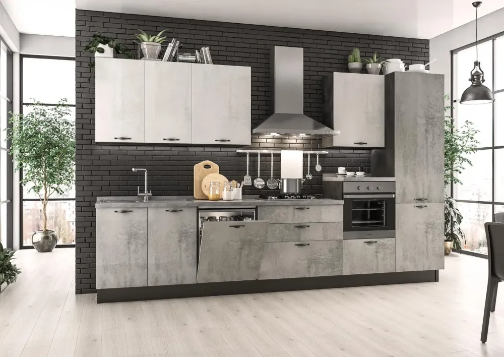 Evo Cucine Cucina altri colori moderna lineare Maya in Offerta Outlet- Cucine Lineari|Cucine Moderne