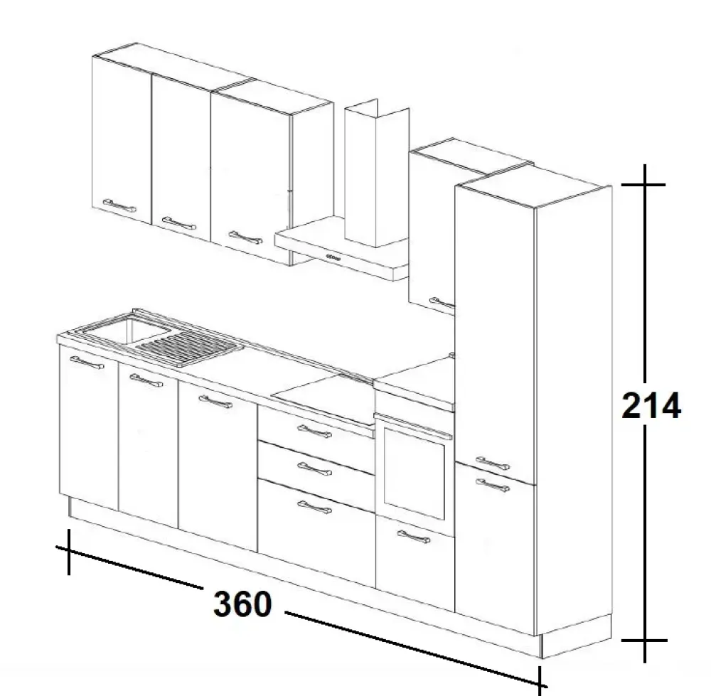 Online Cucina altri colori moderna lineare Essenza a soli 4153 Euro Cucine Lineari|Cucine Moderne