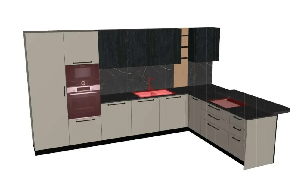 Online Cucina altri colori moderna lineare Domino scontata Cucine Lineari|Cucine Moderne