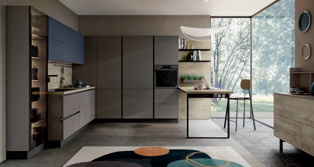 Cucina altri colori moderna ad angolo Tropea dm0683 in Offerta Outlet Cucine Ad Angolo|Cucine Moderne