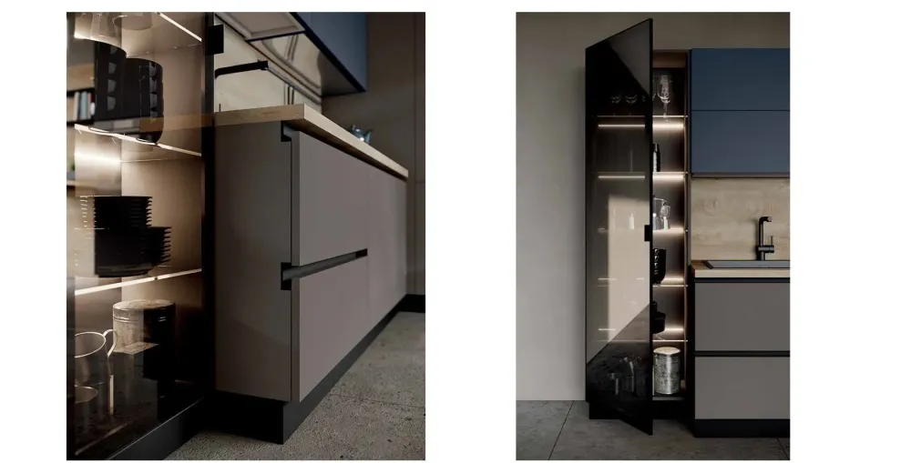 Cucina altri colori moderna ad angolo Tropea dm0683 in Offerta Outlet Cucine Ad Angolo|Cucine Moderne