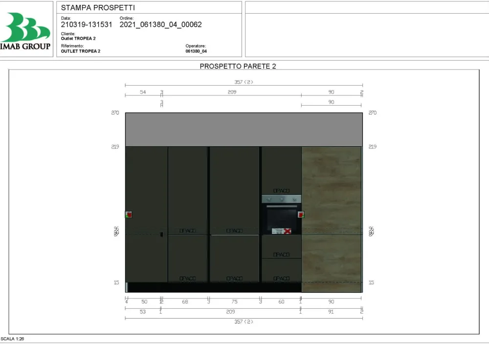 Cucina altri colori moderna ad angolo Tropea dm0683 in Offerta Outlet Cucine Ad Angolo|Cucine Moderne