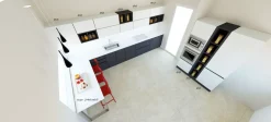 Sale Cucina antracite design con penisola Line in Offerta Outlet Cucine Con Penisola|Cucine Design
