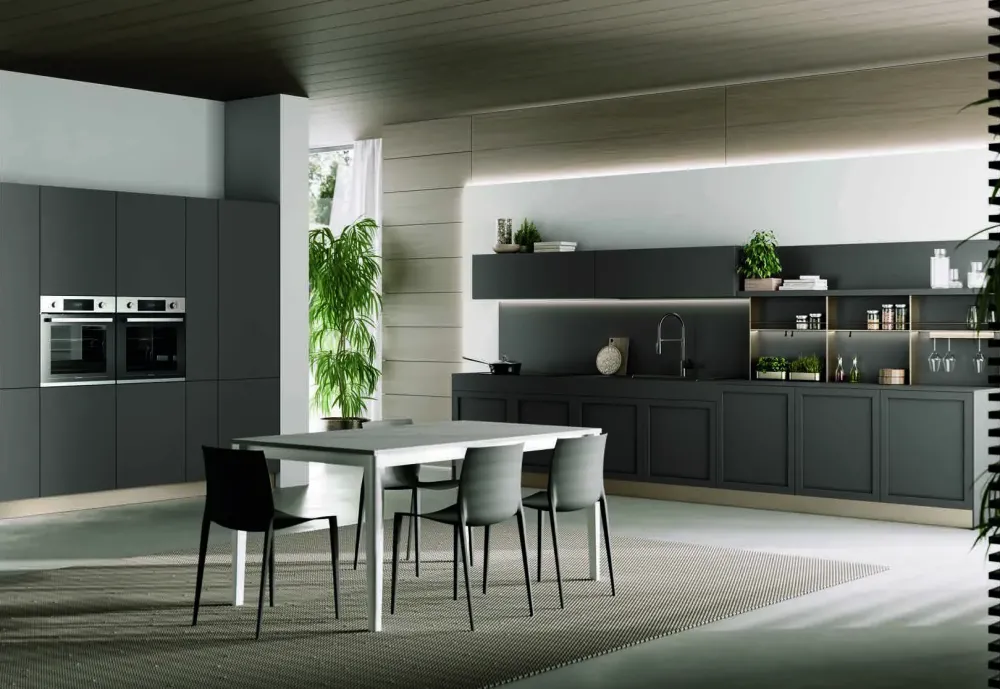 Clearance Cucina antracite design Penta / lungomare compo 11 scontata Cucine Lineari|Cucine Design