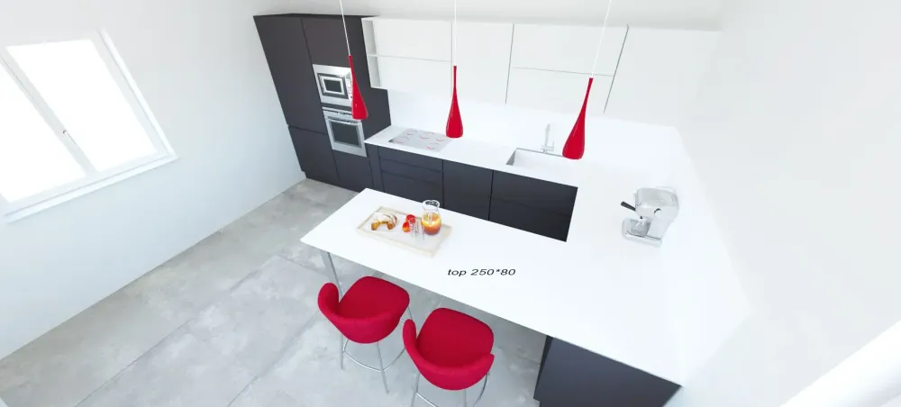 Astra Cucina antracite moderna lineare Sp22 scontata- Cucine Lineari|Cucine Moderne