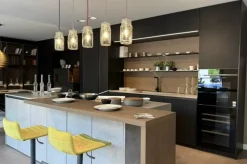Online Cucina antracite moderna con isola Aliant a soli 21800 Euro Cucine Ad Isola|Cucine Moderne