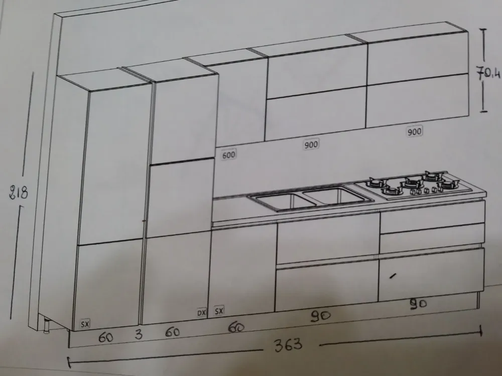 Discount CUCINA lineare Ginevra SCONTATA 50% Cucine Lineari|Cucine Moderne