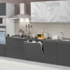 Aran Cucina Sibilla pet, grigio laccato opaco, lineare e moderna.- Cucine Lineari|Cucine Moderne
