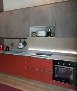 CUCINA lineare Rosso marocco SCONTATA 30%^Ar-Due Online